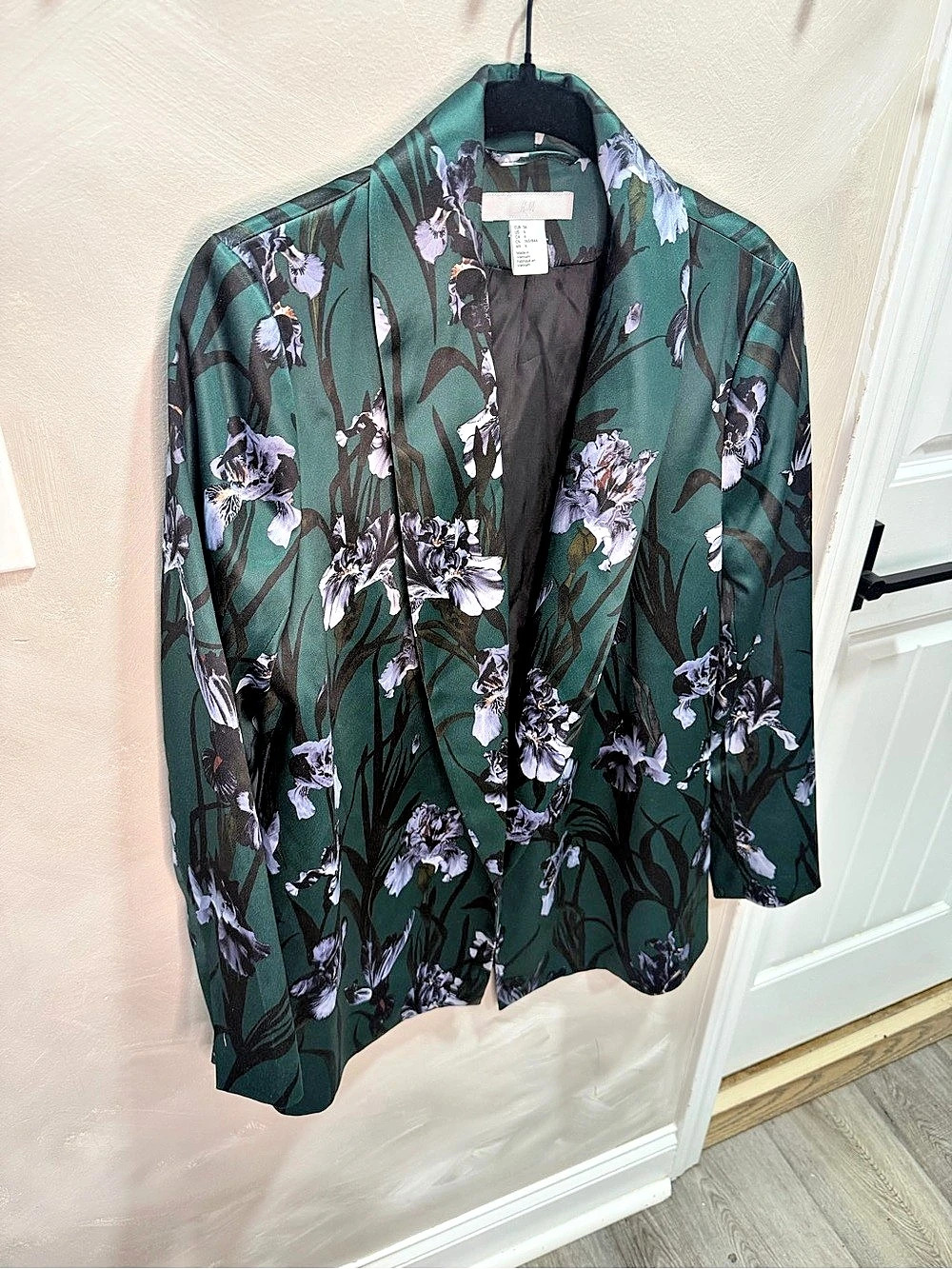 H&M Iris Apfel x H&M Iris Floral Print Blazer Green & Purple